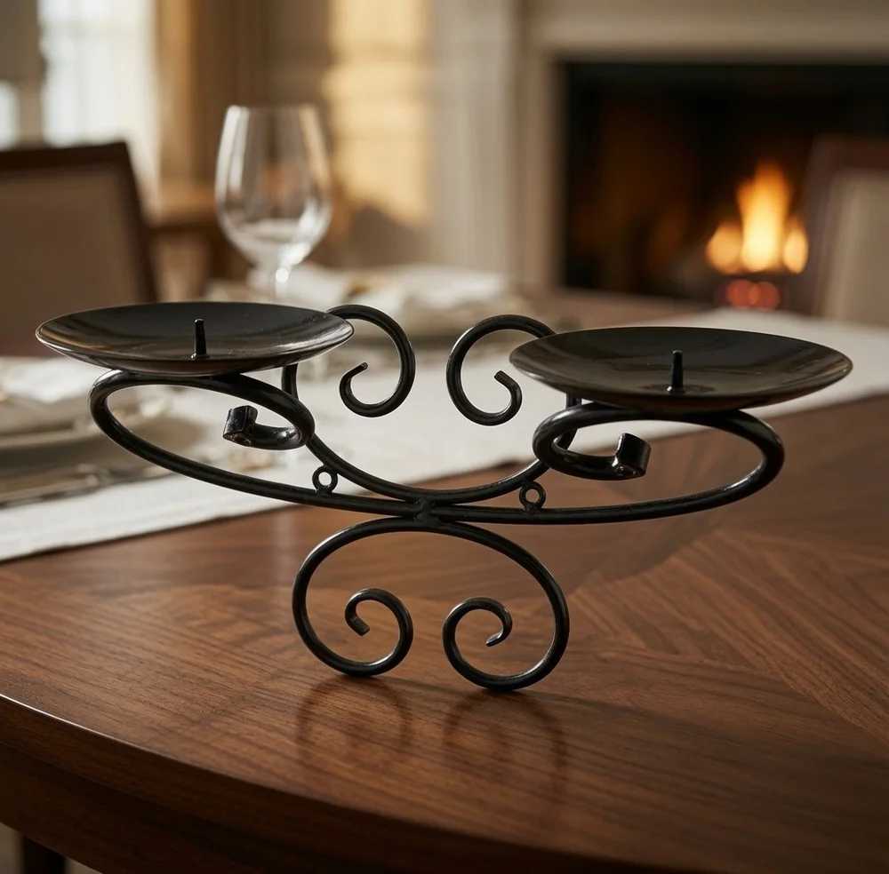 Accent metal scrollwork
